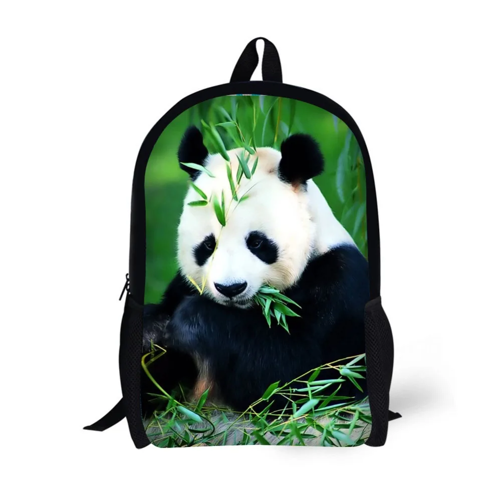 Panda Printing Backpack Children School Bags For Teenager Girls 17 Inch Backpacks Laptop Backpack