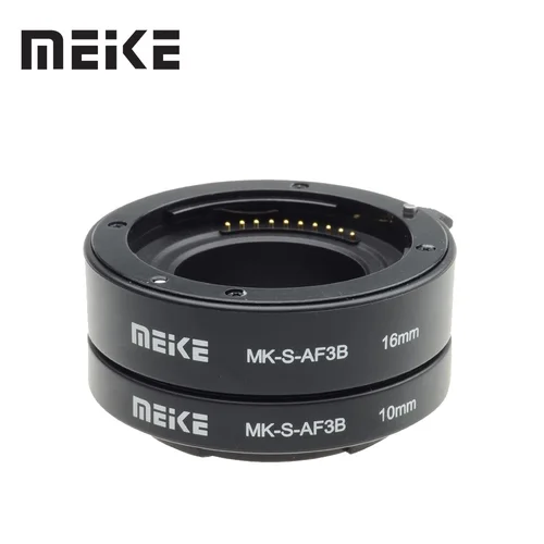 Meike Anillo de tubo de extensión Macro de enfoque automático para Sony E-Mount A6300 A6500 A6000 A7 A7II A7III A7SII NEX-7 NEX-6 NEX5R NEX-3N NEX-5