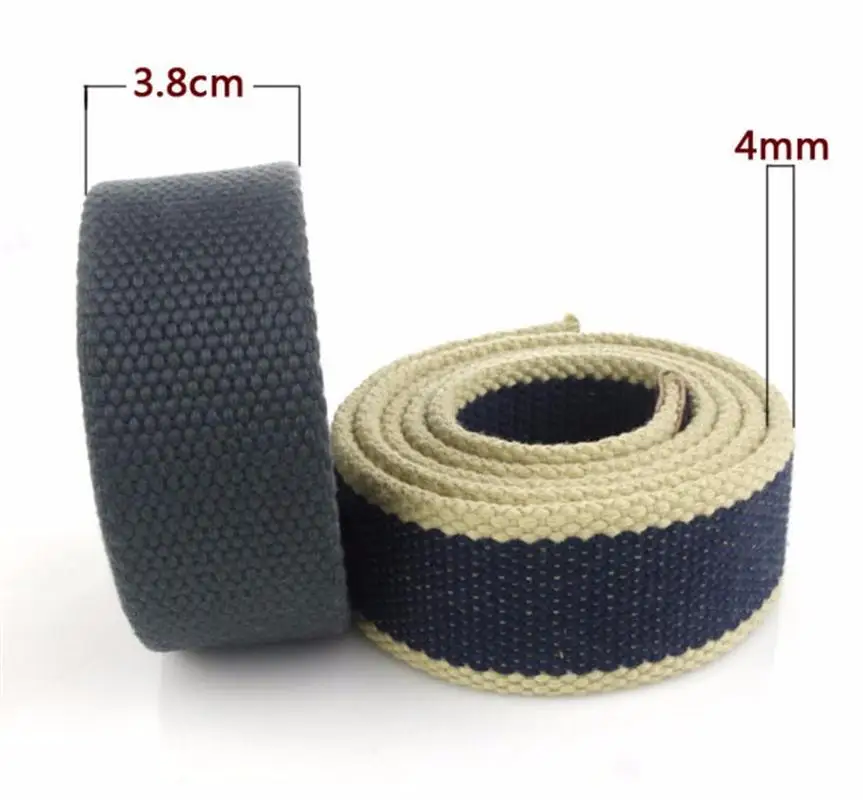 SupSindy Fashion Men Canvas Belt Luxury Metal Buckle Jeans Belts for Men Waistband Army Military Tactical Belts Male Strap Black