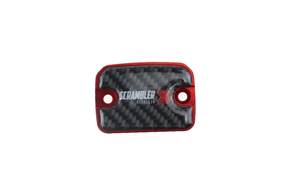 KODASKIN Carbon Italy Brake Fluid Reservoir Cap Front for Ducati Scrambler URBAN ENDURO (Red)