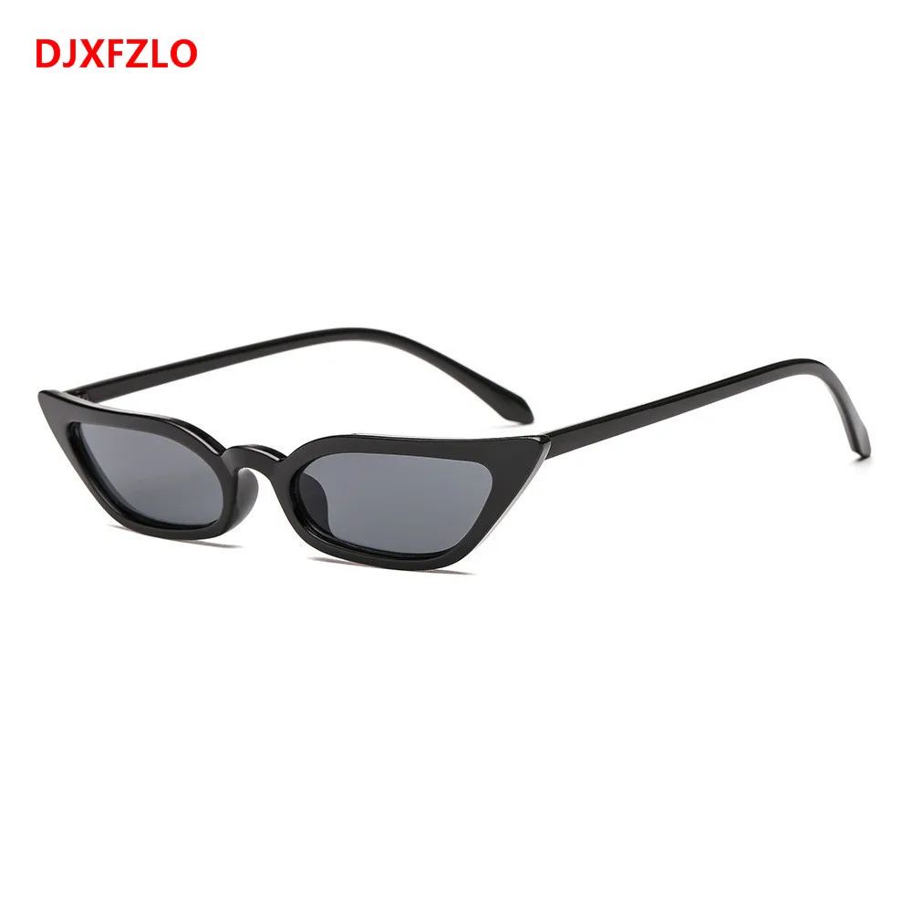 DJXFZLO New cat eye sunglasses boutique fashion small box glasses popular personality female models sunglasses brand design