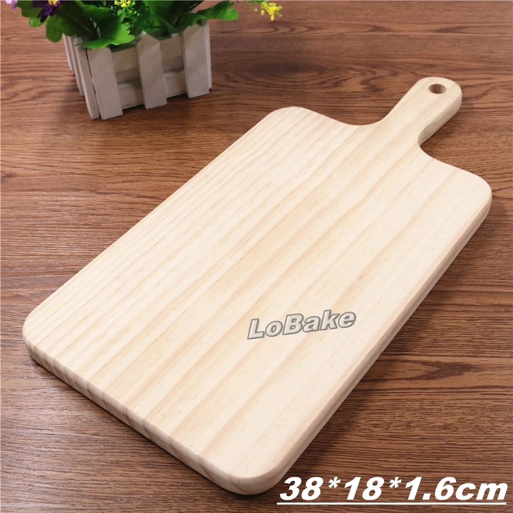 

38*18*1.6cm rectangle wooden pizza pan stones pie pans steak holder sushi multi-layer steamed bread pan bakery supplies