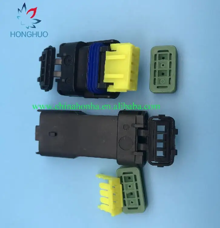 

freeshipping 4 Pin way black auto Male Female Waterproof Connector for FCI Automotive Connector 211PC042S4021