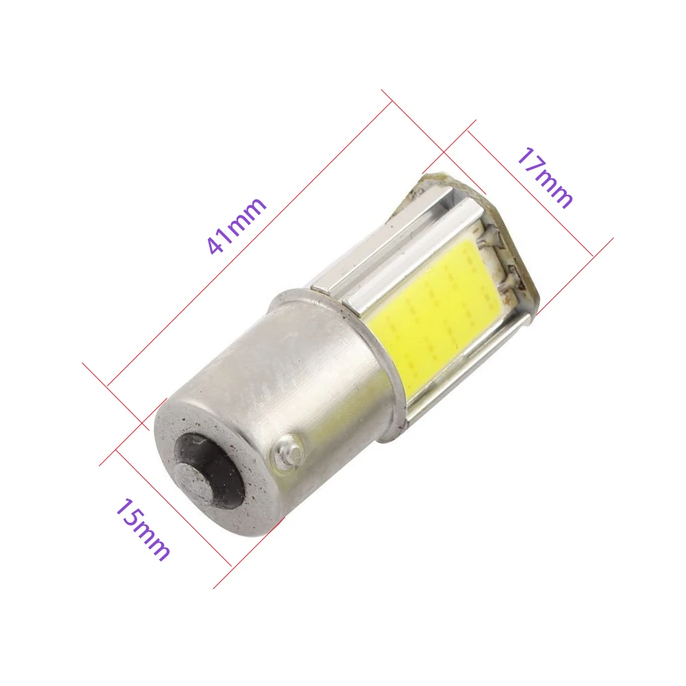 2PCS S25 P21W 1156 BA15S 1157 BAY15D COB 42 SMD 42 LED White Auto Reversing Light Turn Parking Lamps Led Lights 12V DC