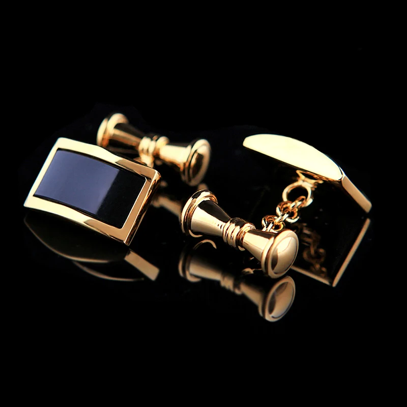 KFLK shirt cufflinks for mens Brand Gold-color Chain Fashion Cuff links Button High Quality Luxury Wedding Groom guests