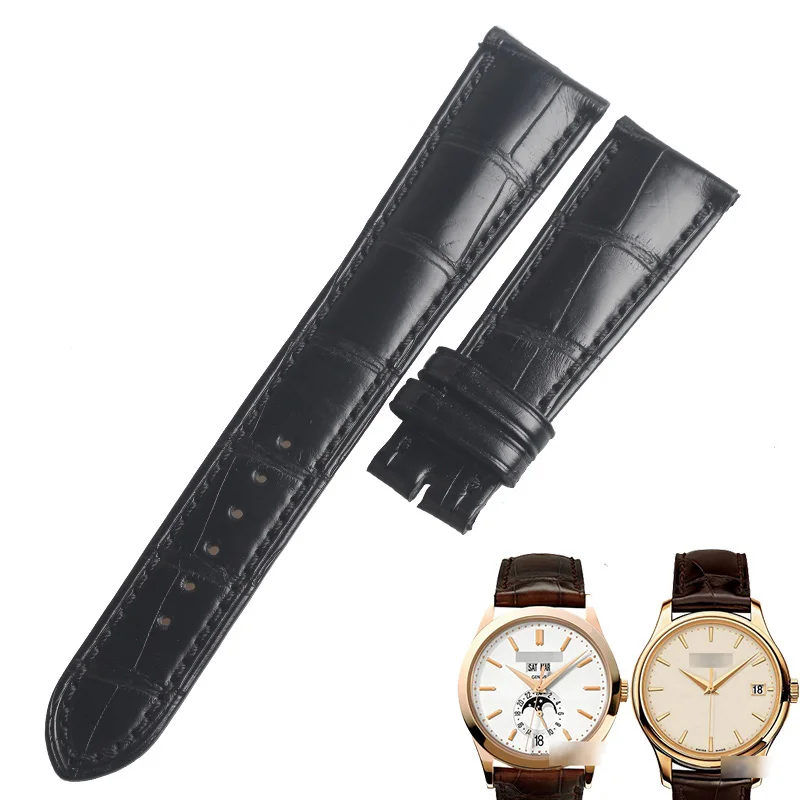 WENTULA watchbands for PATEK PHILIPPE 5146R 5396 5227G 5270 alligator skin /crocodile grain watch band man