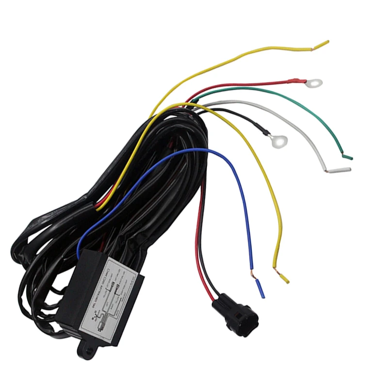 SUNKIA Car DRL Controller Auto LED Daytime Running Light Relay Harness Dimmer On/Off 12-18V with Strobe & Dimming Function