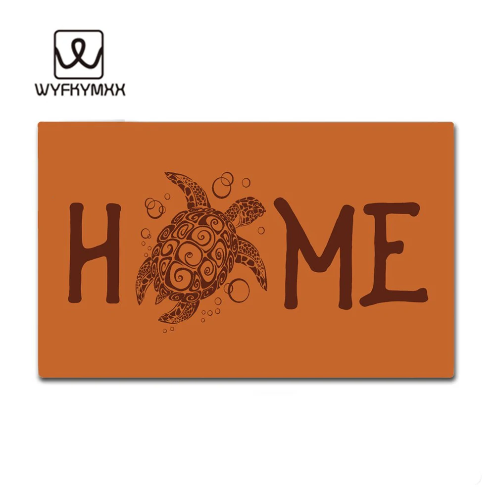 

Happy Fall Doormat Home Turtle Non Woven Top/ Rubber Backing 18x30inch/23.6x15.7inch Thickness 6mm for Outdoor/Indoor Uses