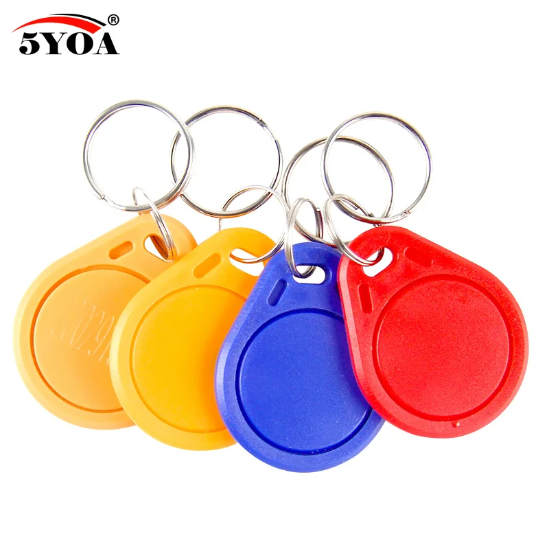 20pcs 13.56MHz IC M1 S50 Keyfobs Tags RFID Key Finder Card Token Attendance Management Keychain ABS Waterproof