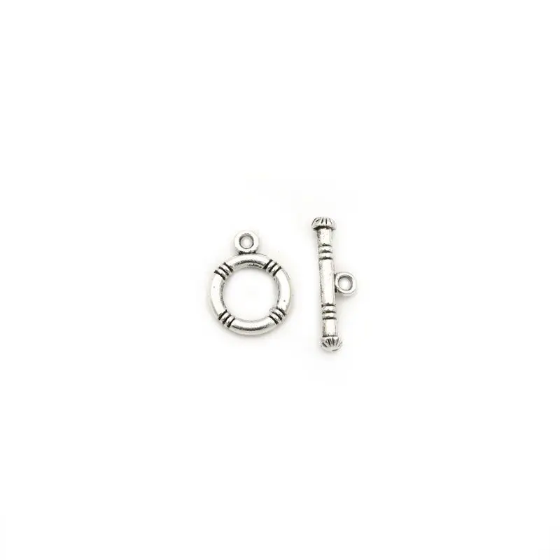 10 Sets Gold-Platte Silber Farbe Herz Blume Verschluss Armband Toggle Verschluss Für Schmuck Machen Diy Zubehör Großhandel Groß – Detail 13
