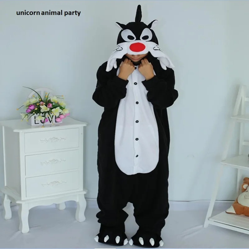 

Kigurumi Unisex Animal Minions Black Wolf Pajama Cosplay Costume Adult Onesie Women Men Pajamas Sleepwear Party halloween