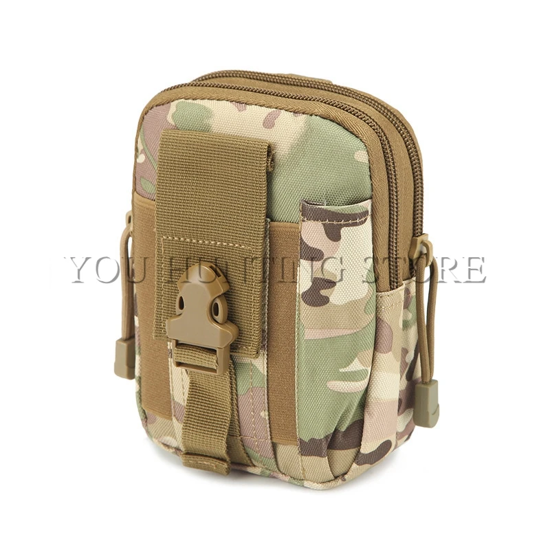 Multicam Tactical Phone Pouch Holster Airsoft Molle Hip Waist Belt Clip Bag Wallet EDC Gadget Pouch Tool Dump Drop Bag Holder