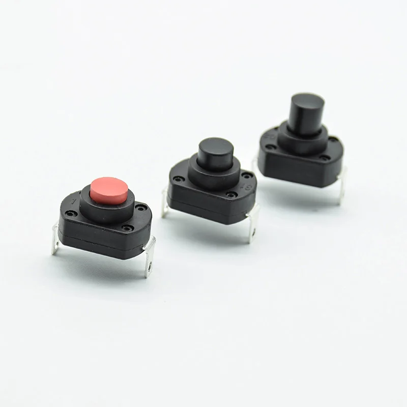 4pcs UPS switch flashlight self locking switch push button micro power switch 6A/10A Height 13.5/15.5/18.5mm