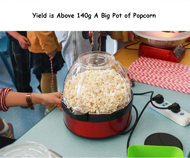 Household Popcorn Maker Machine High-end Oil Sugar DIY Popcorn Making Machine Bakeware Removable Washable Kitchen Machine