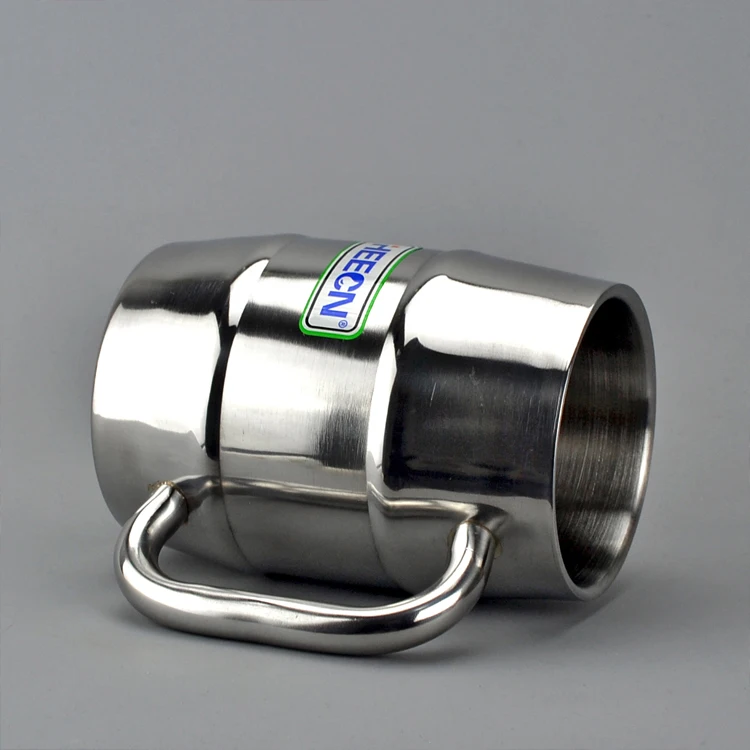 free shiping 500ML stronger handle  Double Wall Stainless Steel Tankard,coffee  mug  ,beer mug/cocktail cup with handle