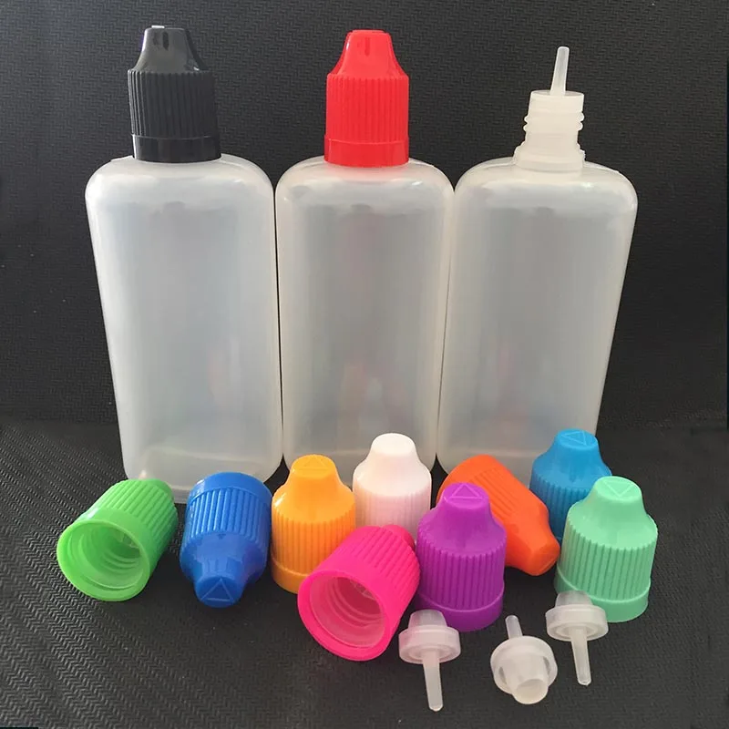 2500pcs Empty PE 60ml Plastic Dropper Bottles e liquid electronic cigarette bottles With Childproof Cap For E liquid Nail Gel