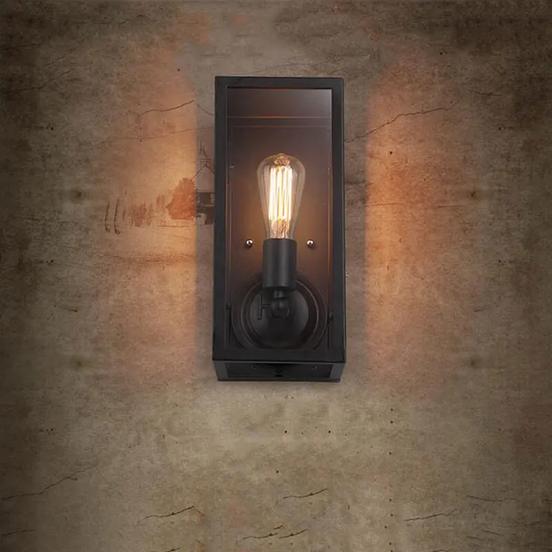Retro loftowa lampka nocna balkon schody korytarz pokój Pub restauracja kawiarnia lampa puszka pandory kinkiet Vintage E27 kinkiet światło