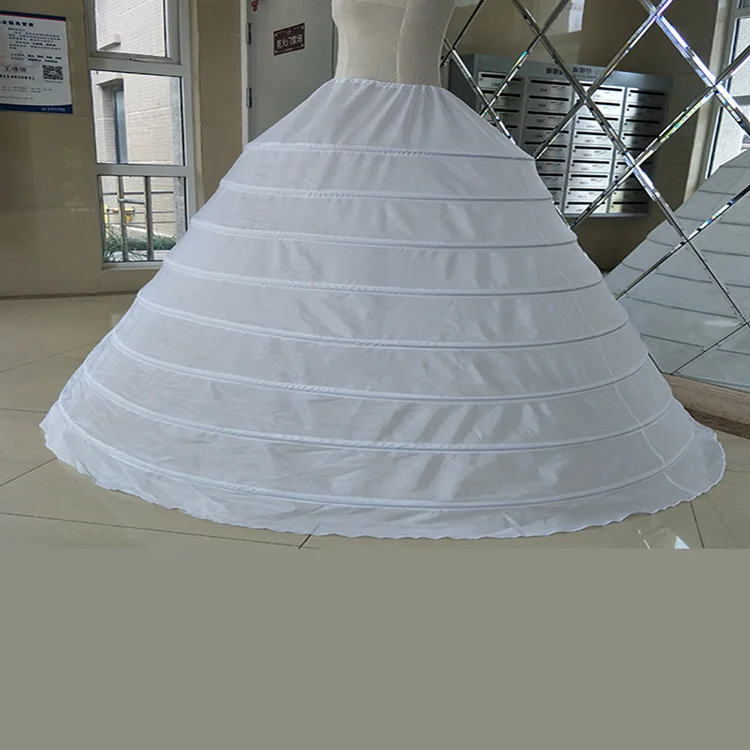 Ball Gown Wedding Petticoat Bridal Underskirt Crinoline 8 Hoop Tulle Puffy Undergarment Slip Wedding Dress Quinceanera Accessory