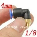 Free Shipping 100PCS A Lot 1/8'' Thread to 4mm L One Touch Fittings Pneumatic Connector