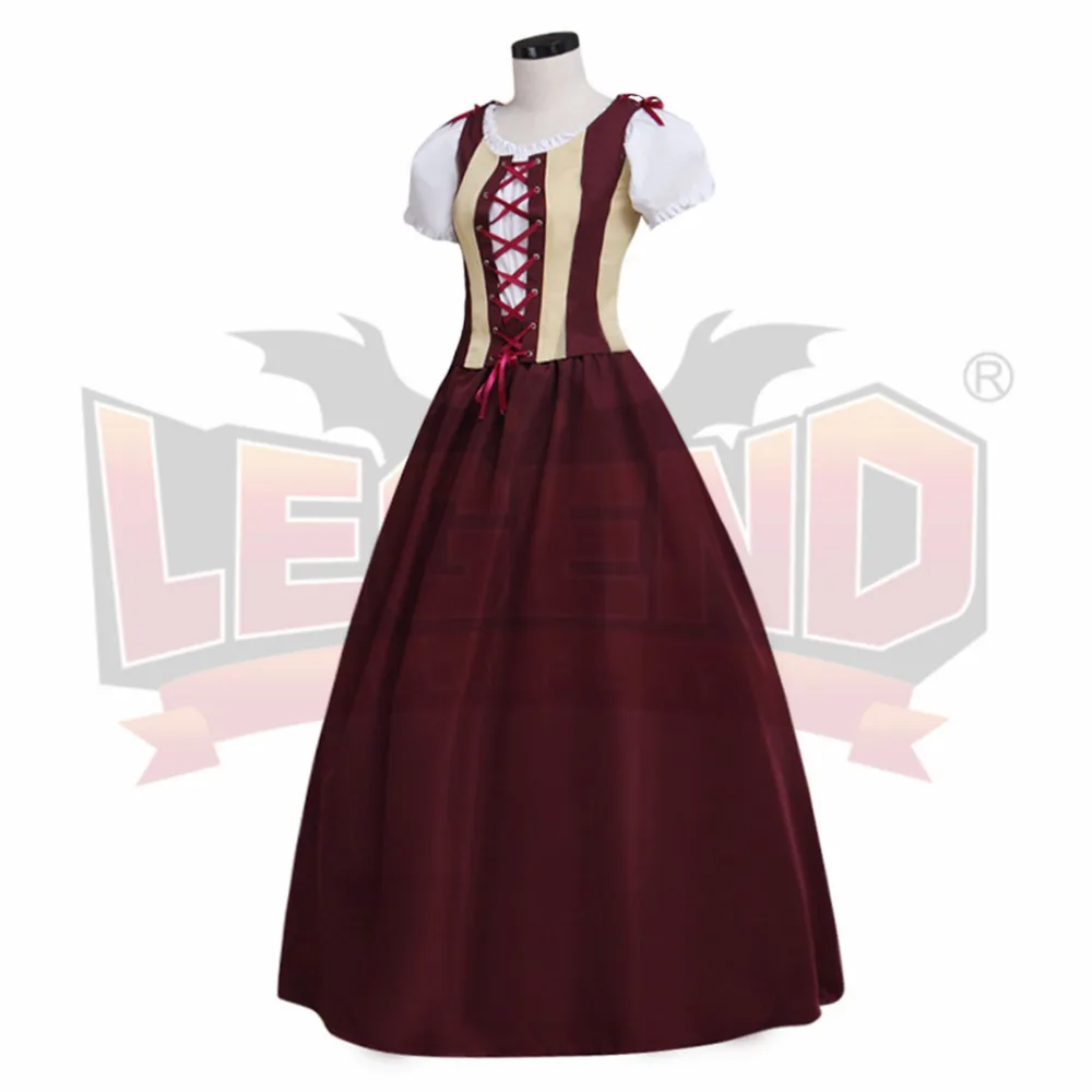 Renaissance Medieval Victorian Wine Red Gothic Maxi Dress Royal Retro Ball Gowns Dresses Costumes Custom Made