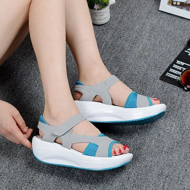 Summer Casual Shoes Woman Sandals Women New Fashion Open Toe Platform Wedge Sandals Ladies Shoes sandalias mujer 2023 WSH3285