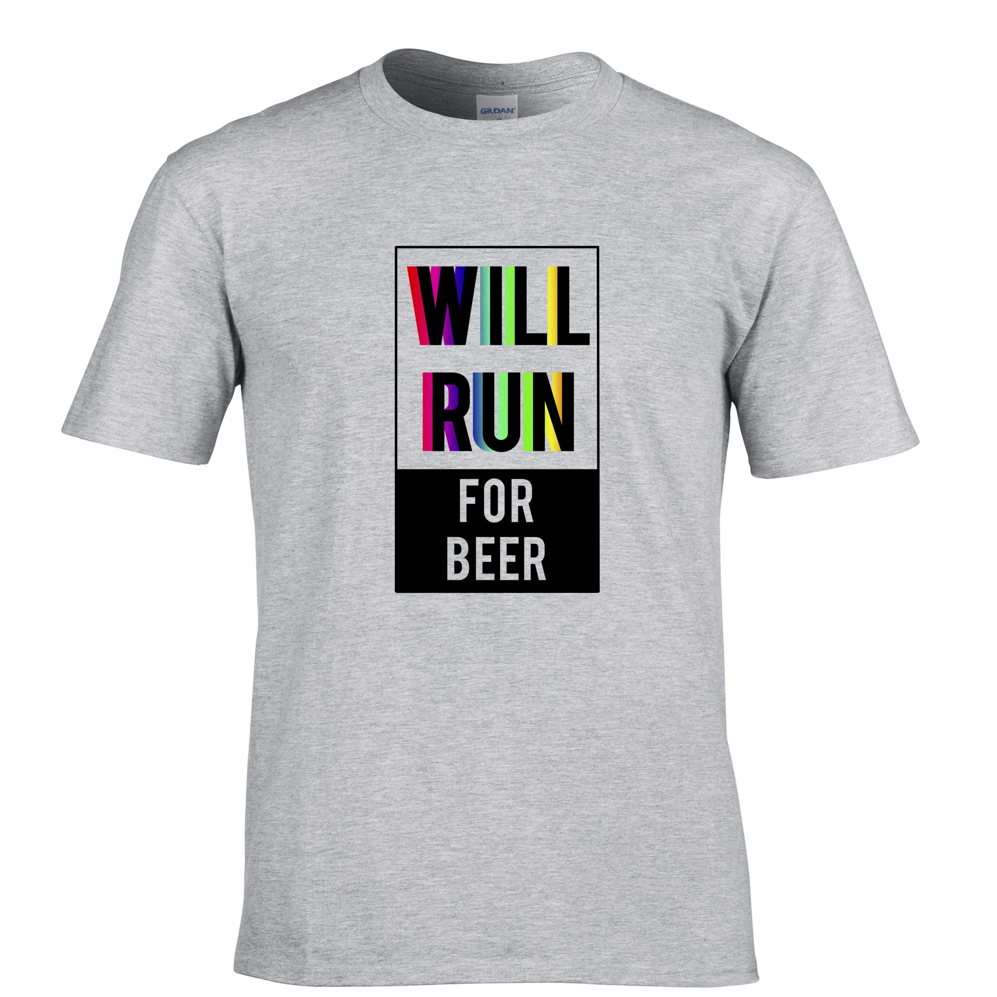 2019 New Fashion T-Shirt Short Sleeve Will Runner for Beer Printed Slogan Quote Design Premium Quality Graphic Shirts