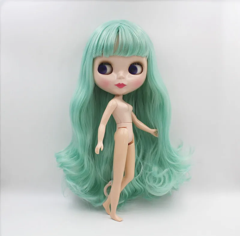 

Blygirl,Blyth doll,Green wavy bangs, regular body, 7 joint dolls, DIY dolls, can be replaced with multi-joint body