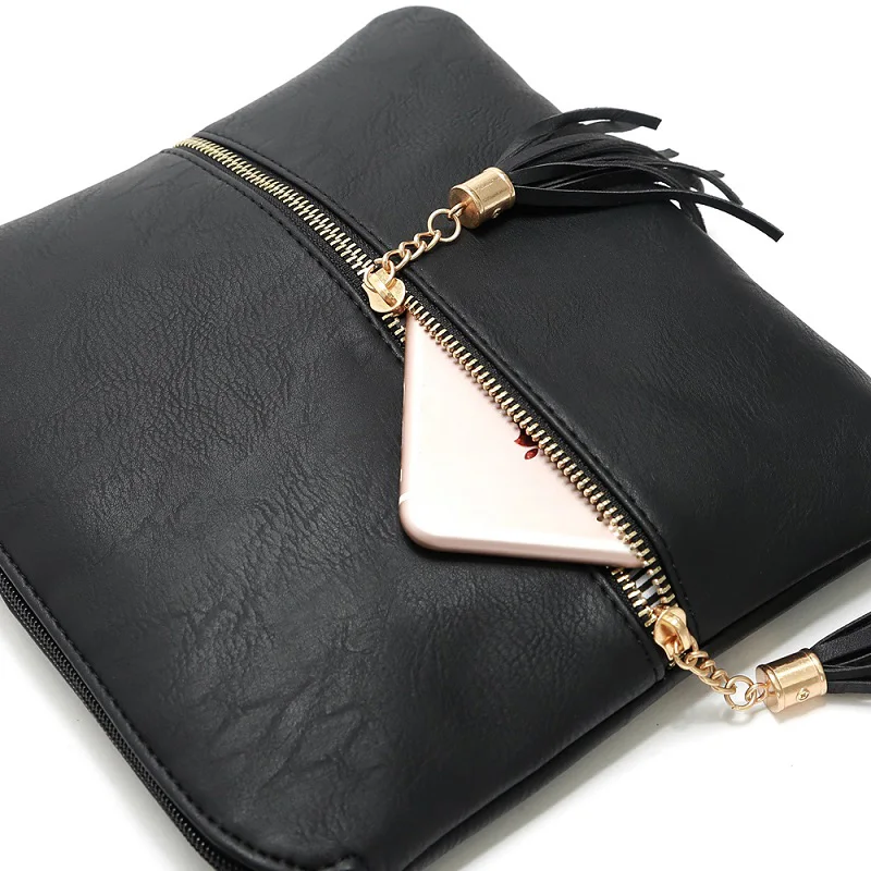 REPRCLA moda Tassel torba kobieca PU skórzana klapka torba na ramię luksusowa torebka projektant Crossbody torby dla kobiet bolsa — zdjęcie 7