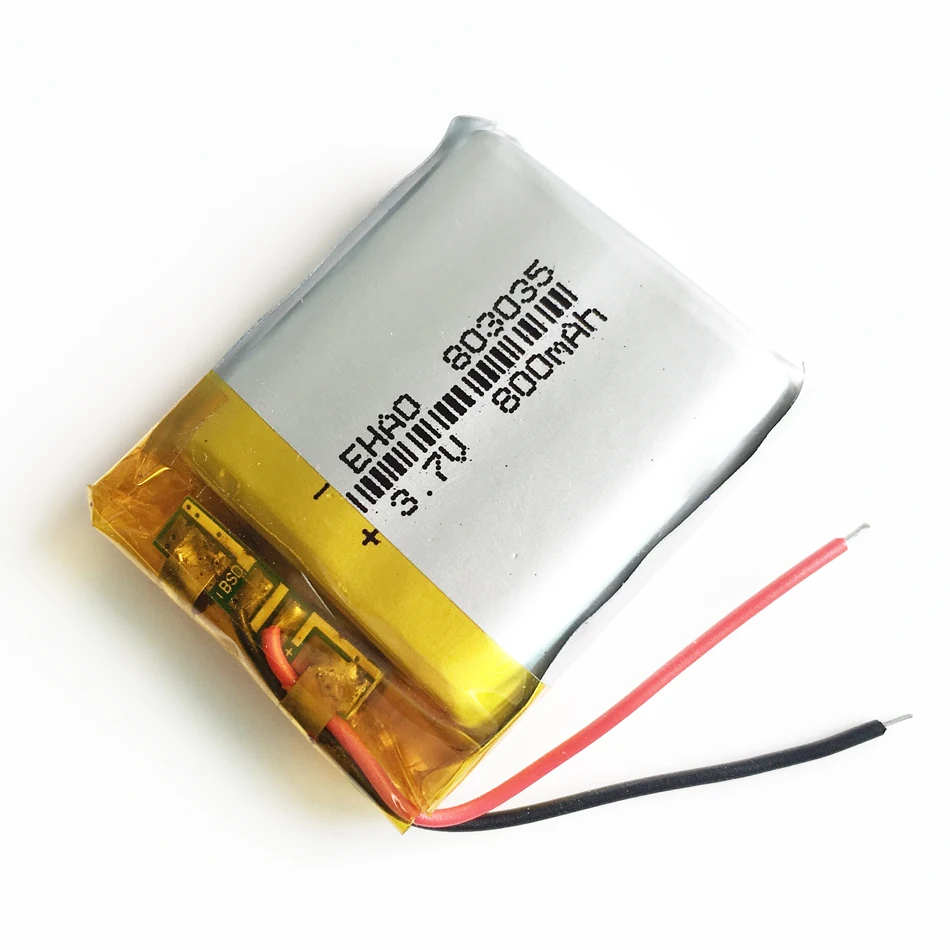 3.7V 800mAh litowo-polimerowa LiPo akumulator 803035 zasilania dla Mp3 PAD DVD e-book zestaw słuchawkowy Bluetooth Smart Watch LEDLight