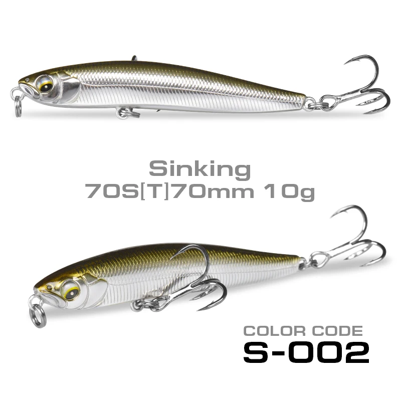 70mm10g Wobbler Sinking Lure Stickbait Minnow Fishing Lure Rolling 4.3g Floating Pencil Lure Fishing Tackle For Sea Bass Fishing