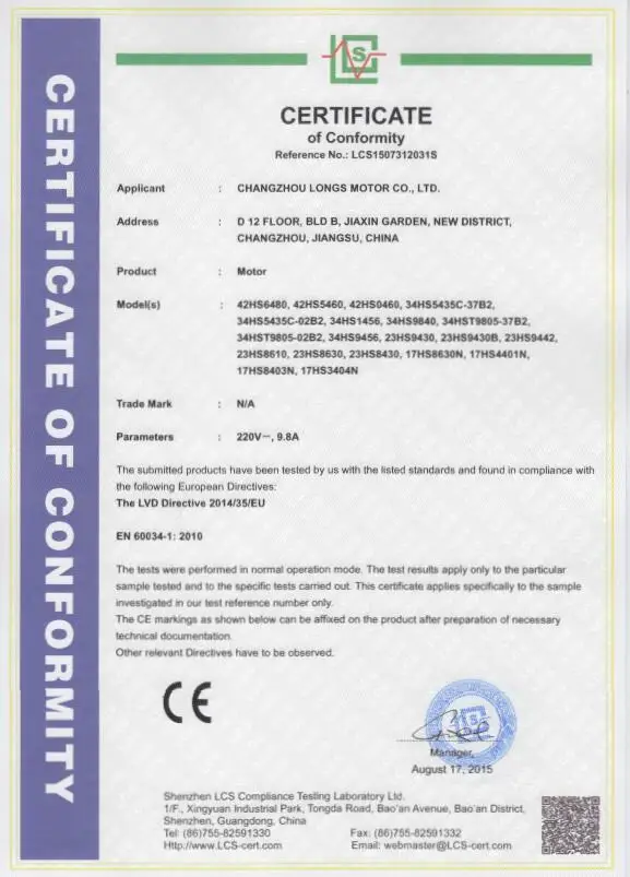 3Pcs Nema 23 Stappenmotor 425 Oz-In 23HS9430 Dc Motor Ce Iso Rohs Cnc Router Longs Motor