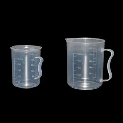 Vasos de plástico de alta calidad, vaso medidor graduado para laboratorio, contenedor de accesorios de cocina, 250/500/1000/2000ml