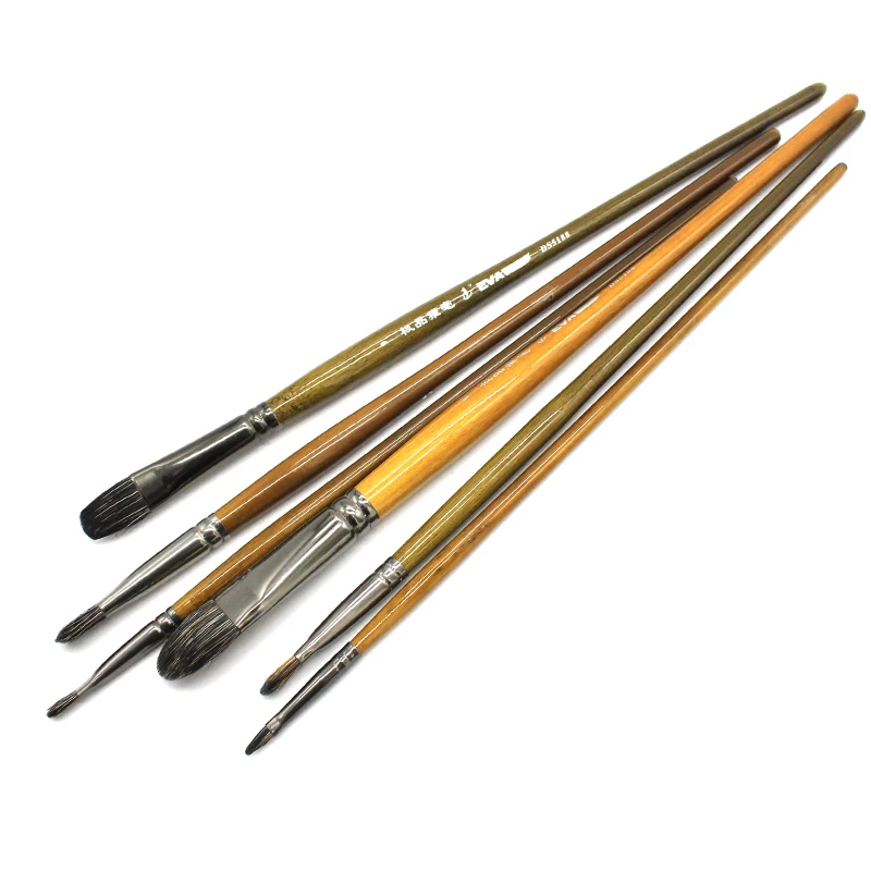 High-Grade Ferret Badger Professional Acrylic Hair Paint Brush Set Paintbrushes Artist For Chinese Art Oil Painting Supplies