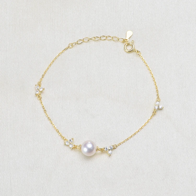 

Delicate Design Pearl Bracelet Accessory S925 Sterling Silver Pearl Bangle Findings Women DIY Handmade Bracelet Components 3Pcs