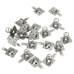 10 Pairs Silver Battery Spring Contact Plate Replacement 14.5 * 9mm For AA AAA Batteries