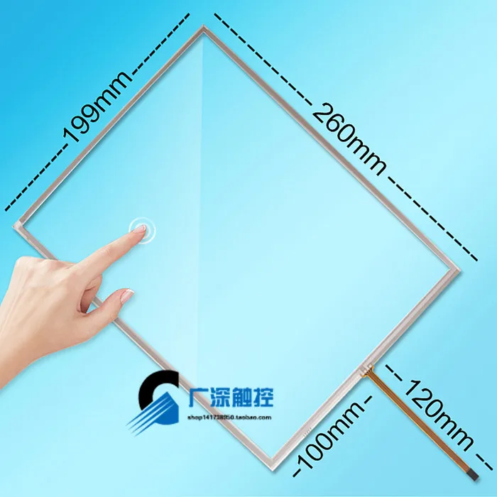 

12.1-inch 4-wire touch screenresistive industrial-grade industrial computer queuing machine horizontal touchpad 260*199