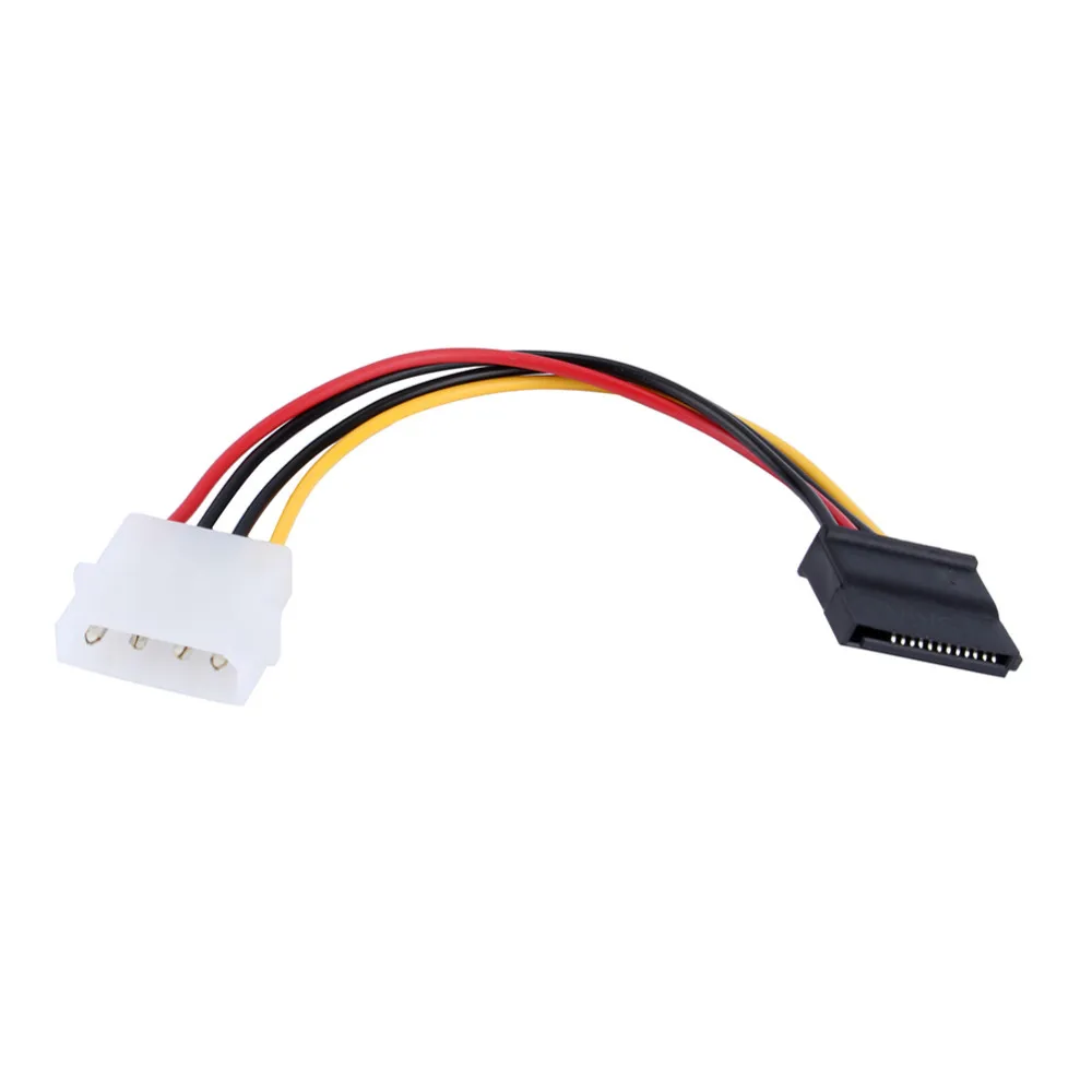 4 Pin IDE Molex Male to 15 Pin Serial ATA SATA Hard Drive Adapter Power Cable