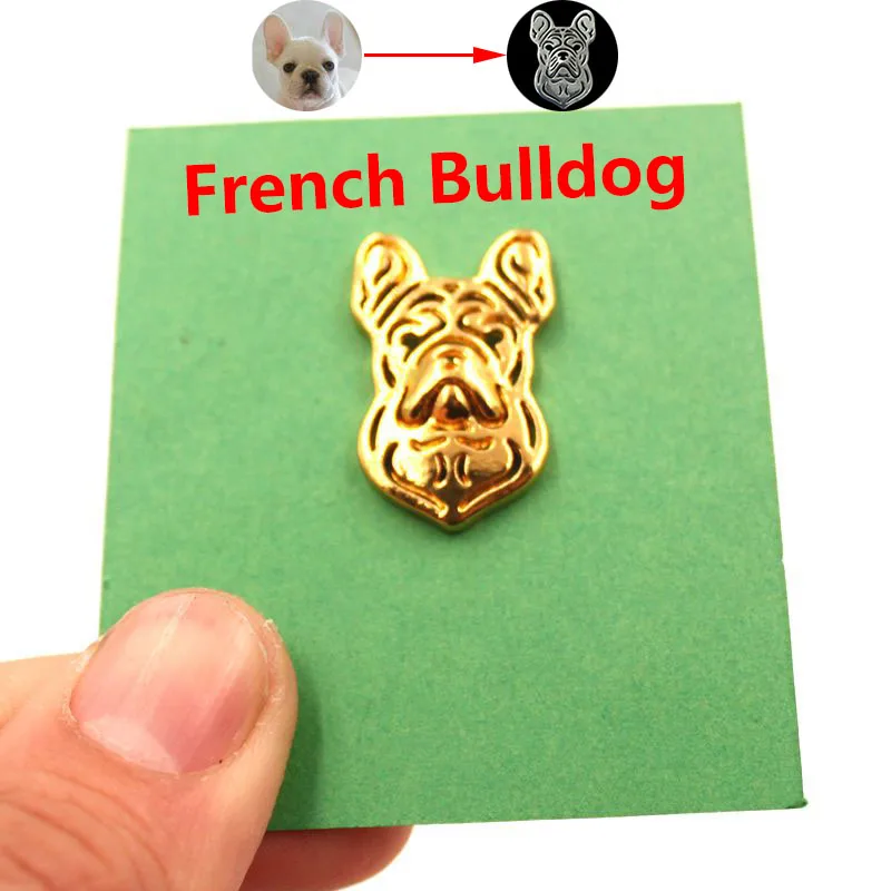 Mdogm French Bulldog Brooches And Pins  Jewelry Suit Cute Funny Metal Small Father Collar Badges Gift For Male Men B021