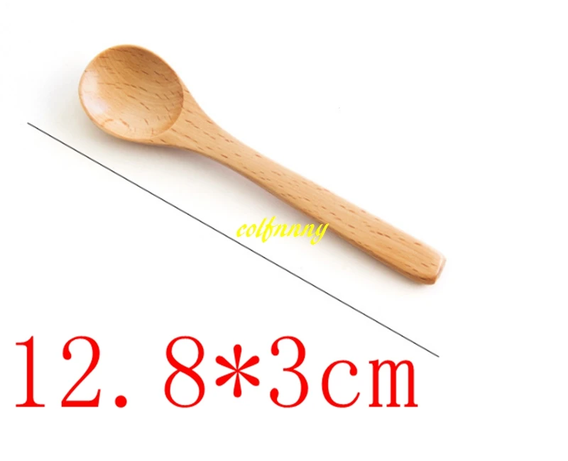 500pcs/lot 11.5*2.5cm 12*3cm 12.8*3cm 13x3cm Kids Wooden Spoon Tableware Child Dinner spoons Soup Tea Honey Coffee Wood Spoon