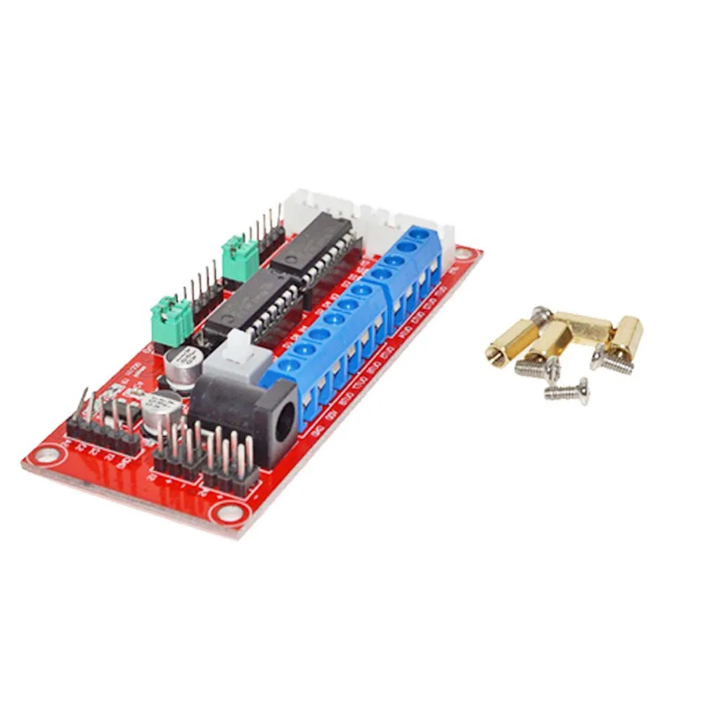 Red 4 DC motor drive module / 4WD trolley motor drive module / L293D module