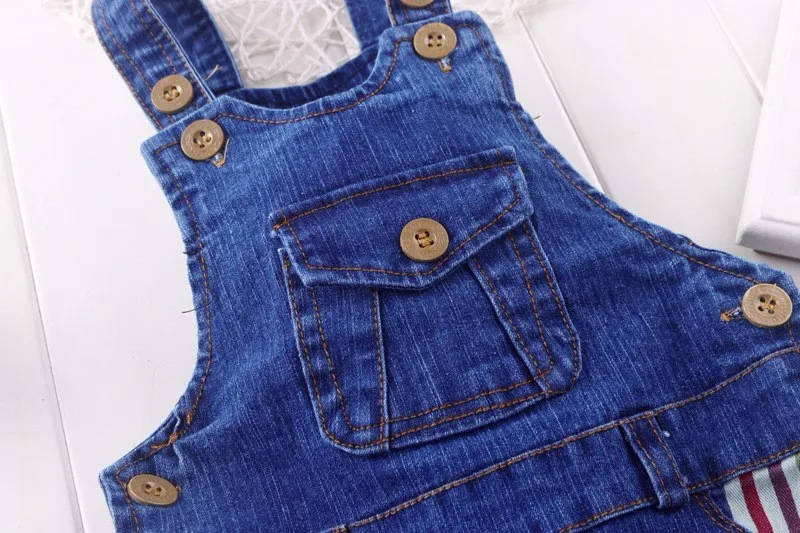 DIIMUU 1 2 3 4 Years Toddler Boy Denim Trousers Baby Long Overalls Dungarees Kids Boy Jeans Jumpsuit Boys Pants Bottoms Clothing