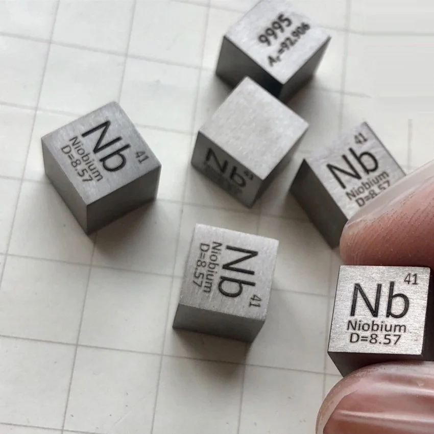 Niobium Cube 10mm Metal Nb 99.95% Pure Density Nb Cube for Gifts, Hobbies ,Crafts,Collection Chemistry Science Experiments