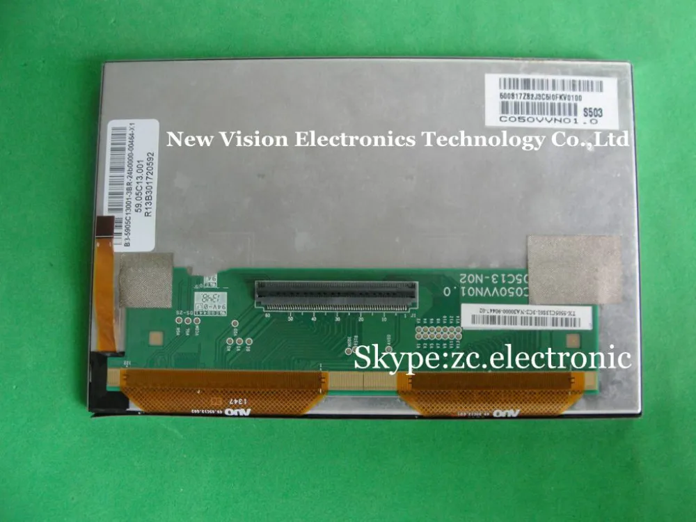 

C050VVN01.0 C050VVN01 Original 5 inch TFT LCD Display for Car GPS Navigation System for AUO