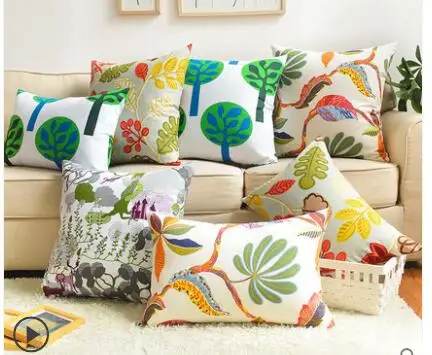 

Cotton green sofa pillowcase Living room pillowcase Bed cushion cover Chair office pillowcase custom