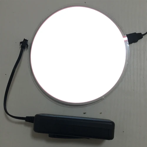 Imagen 2 del producto 9cm 11cm 13cm 14cm 16cm 18cm 22cm 29cm 40cm 50cm Panel de retroiluminación circular EL hoja El placa adhesiva para coche lámina + inversor DC 12V