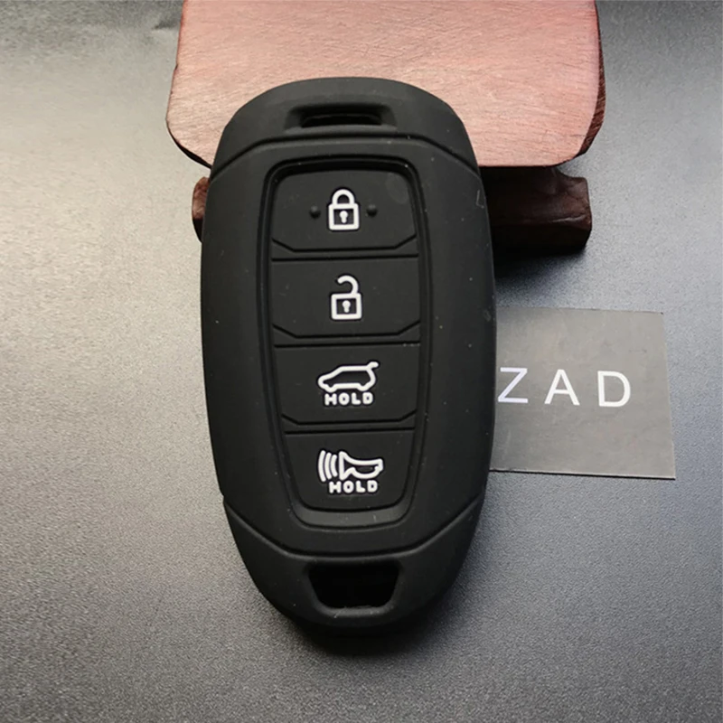 ZAD 4 buttons silicone rubber car key case cover for hyundai GRANDEUR IG Azera 2017 2016 key case cover shell
