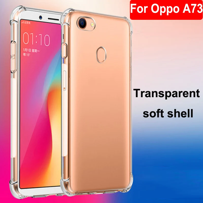 Luxury Shockproof Clear Soft Case Capa For Oppo A73 Phone Case Silicone Back Cover 6.0'' For Oppo A 73 OppoA73 Phone Shell