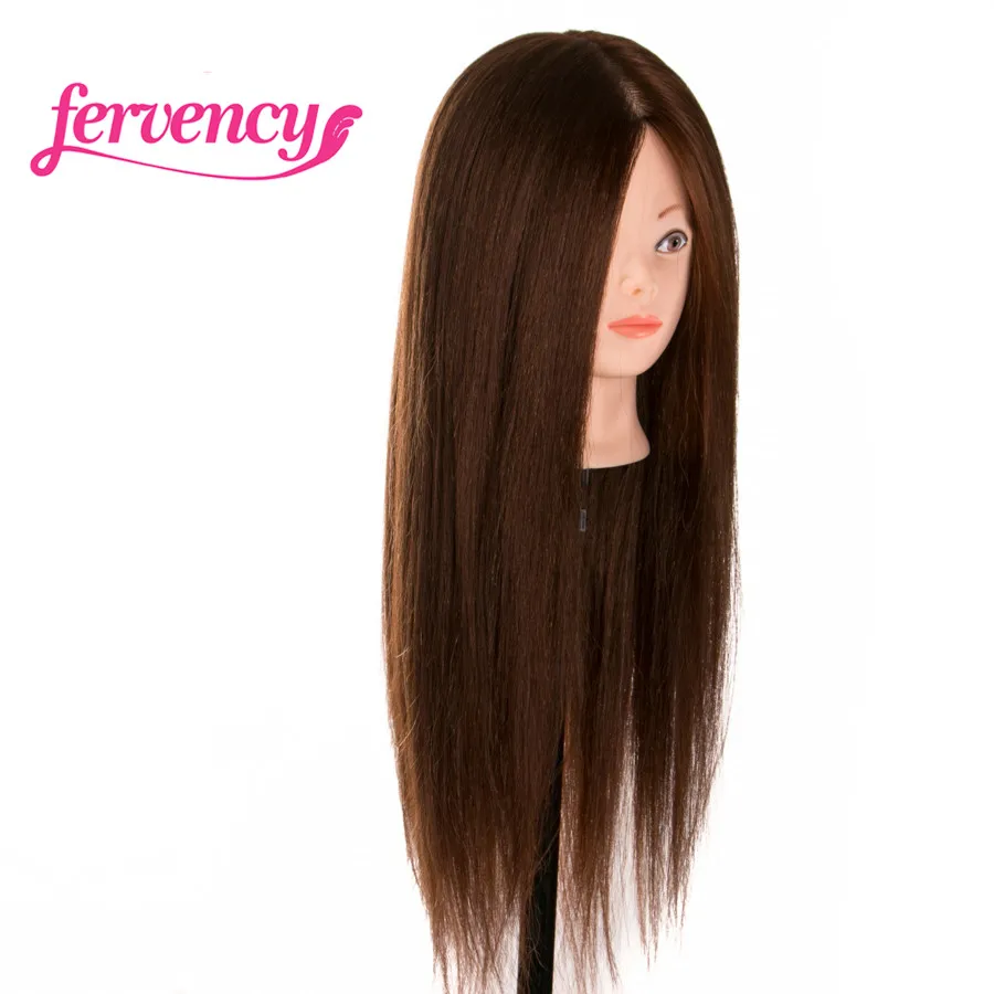 80 % Human Hair Training Head Dolls for Hairdressers Mannequin Dolls Professional Styling Head Can Be Curled with Gift