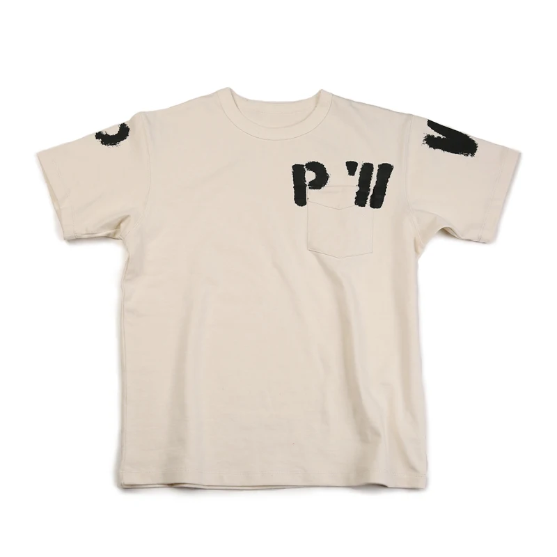 Bronson WW2 PW Pocket Tee Vintage Prison Style Short Sleeve T-Shirts Natural