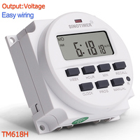 TM618H DC 12V 24V AC 110V 120V 220V 230V Volt Voltage Output Digital 7 Days Weekly Programmable Timer Switch Time Relay Control